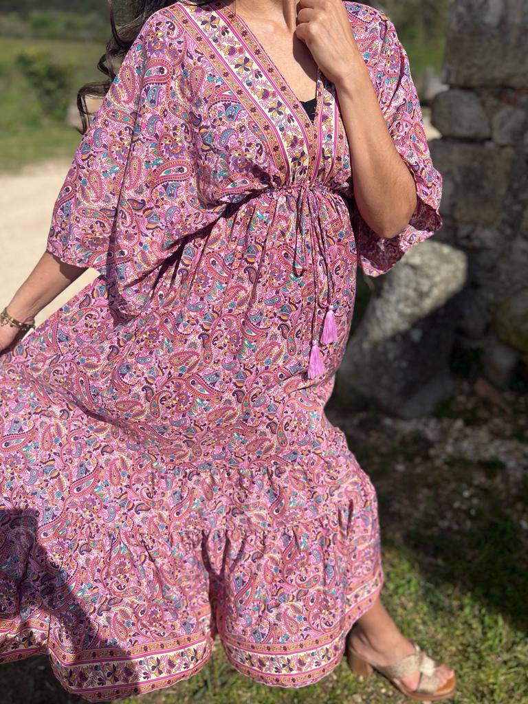 Robe bohème LANA rose