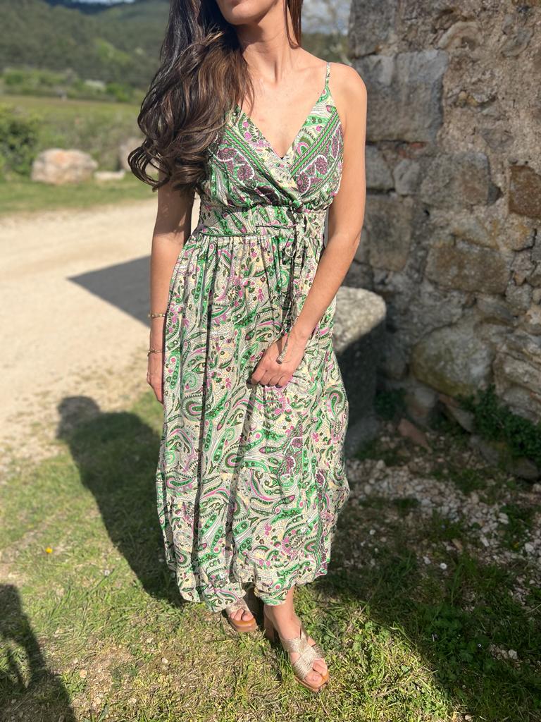 Robe bohème LEÏA verte