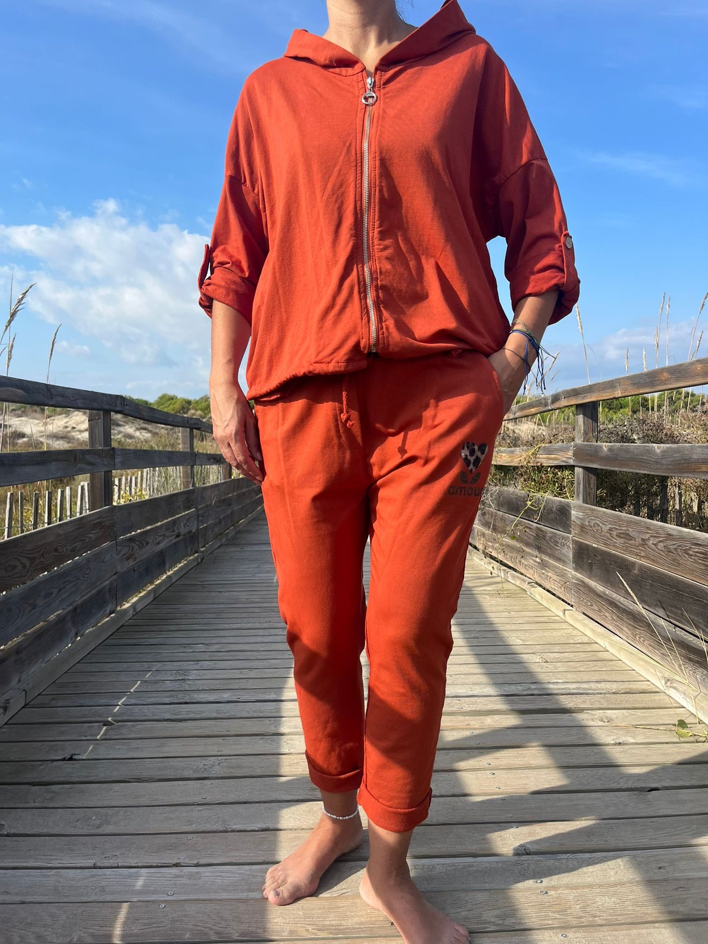 Pantalon MINA jogging terracotta