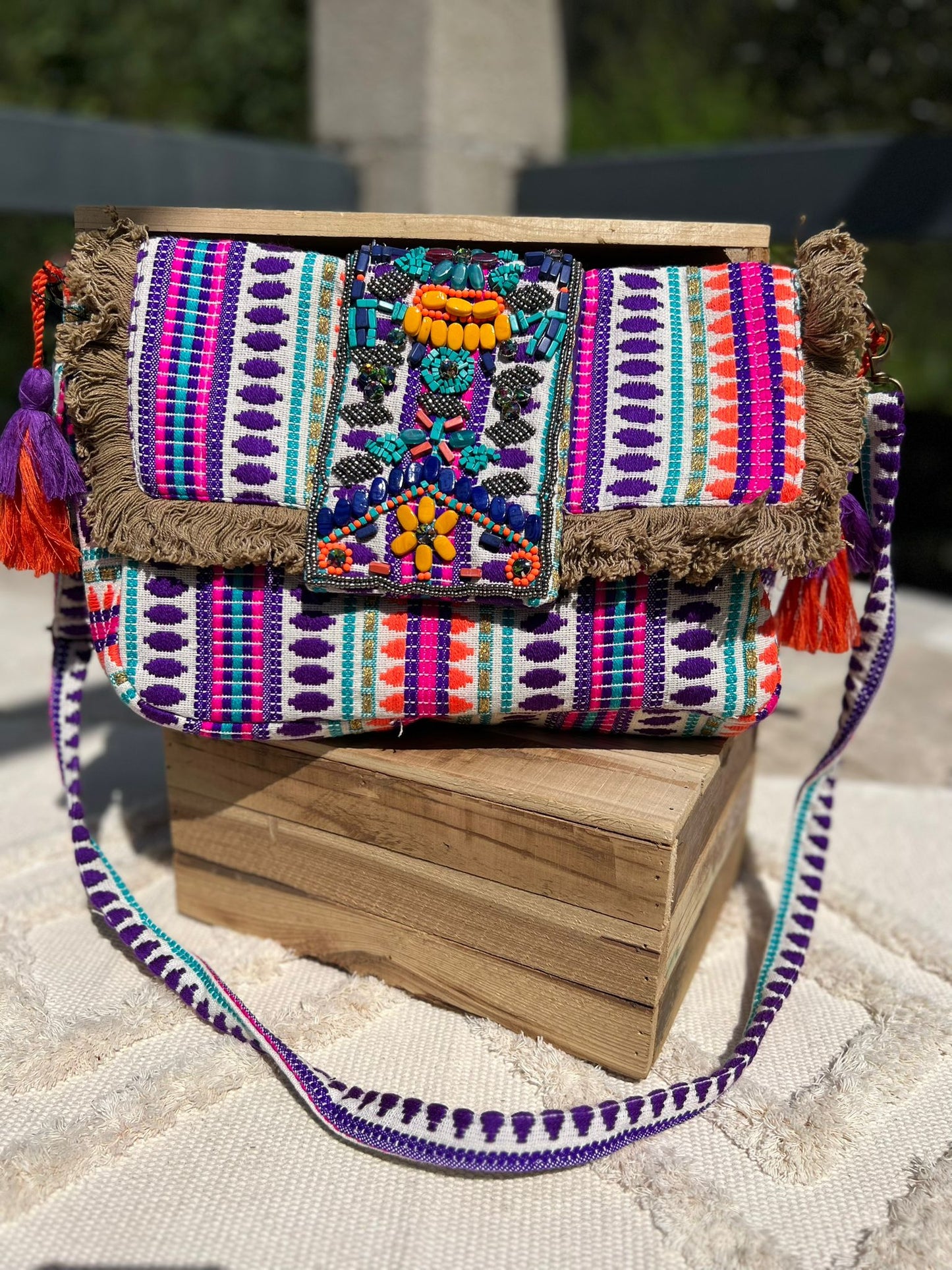 Sac bohème EMMA violet