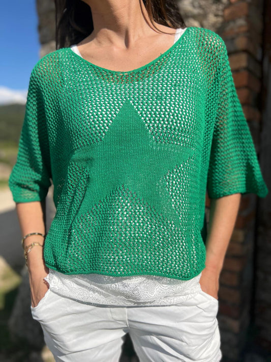 Pull SONIA vert prairie
