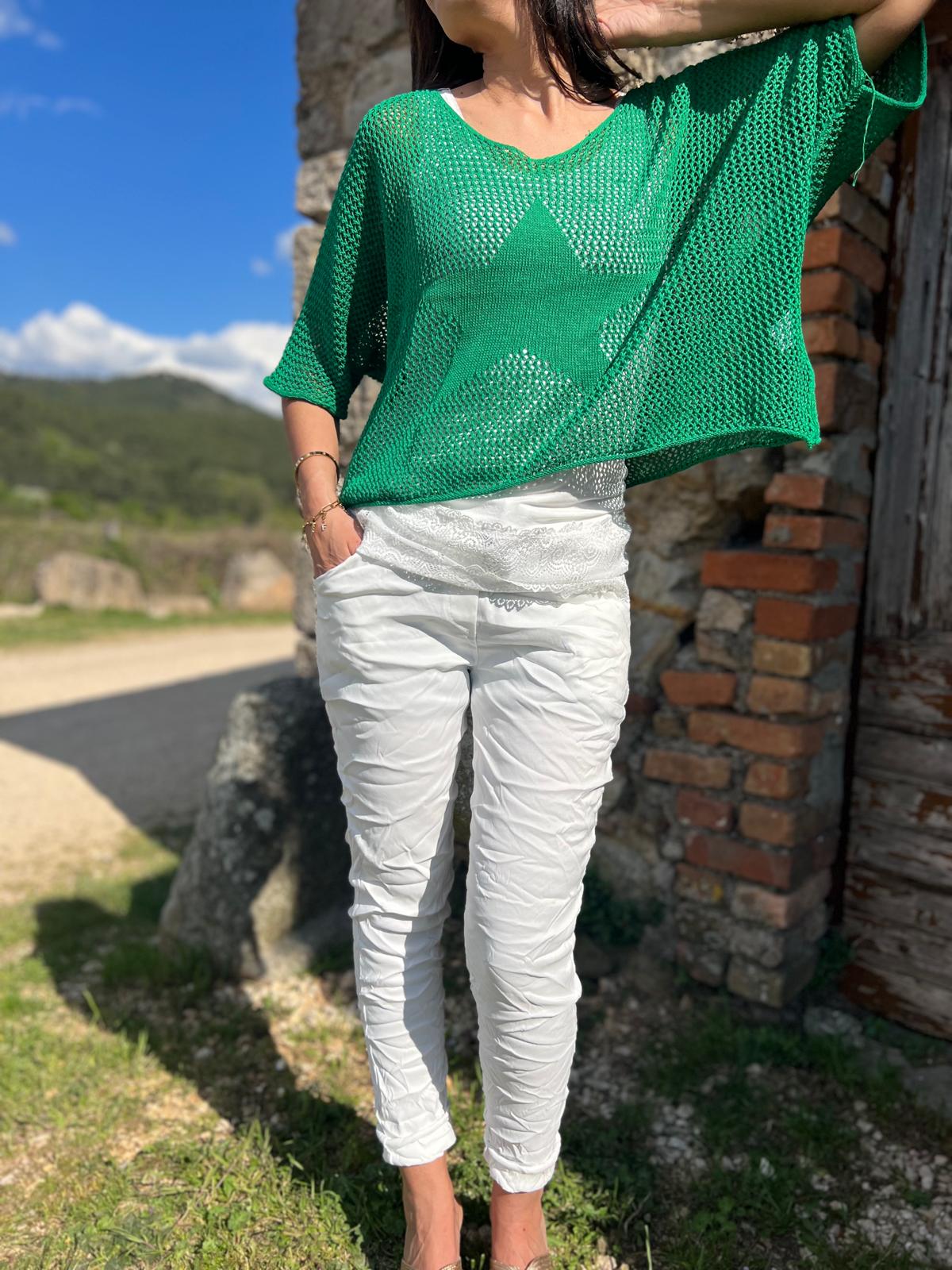 Pull SONIA vert prairie
